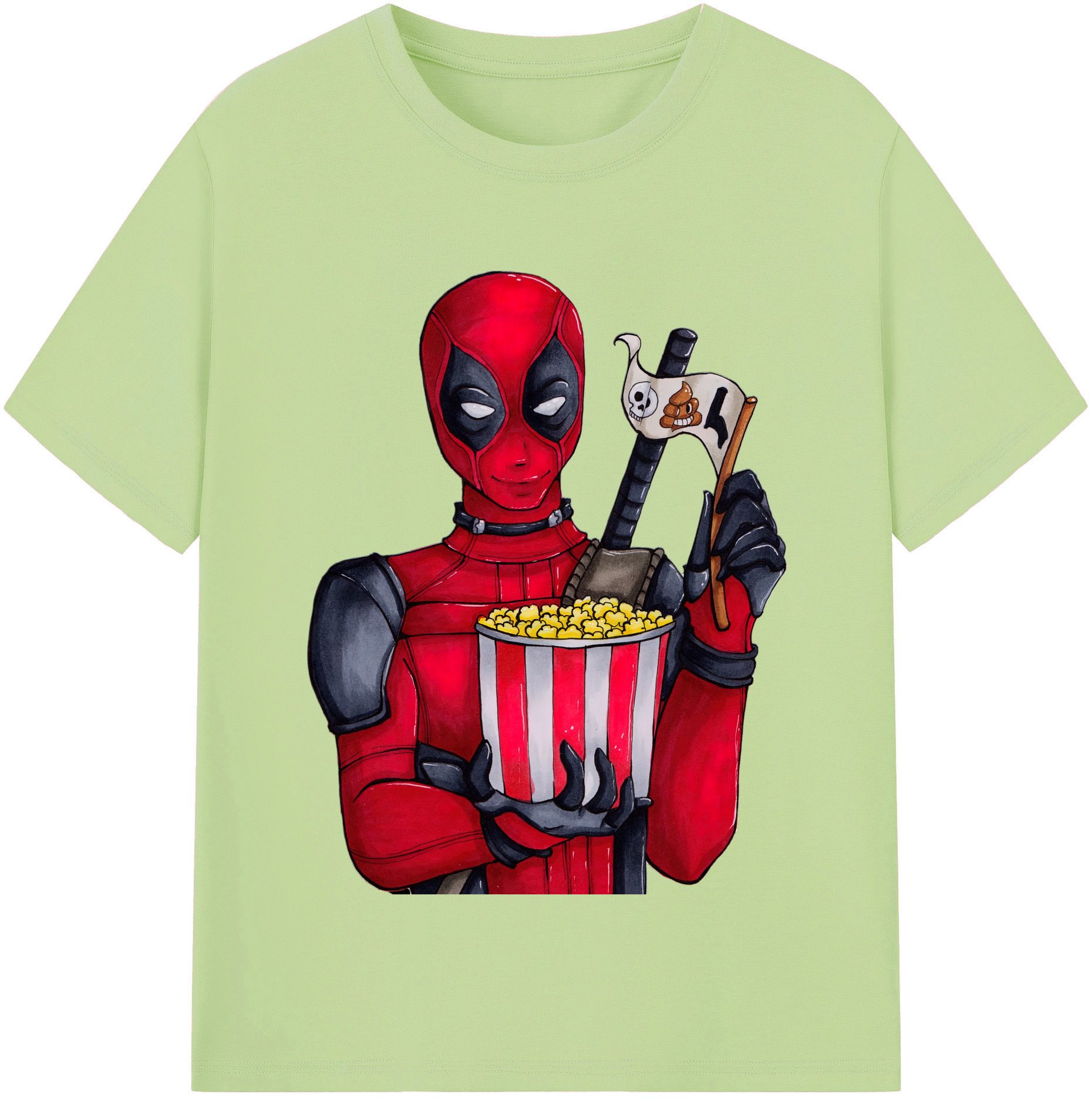 （画像用） Deadpool デッドプール 綿100％半袖Tシャツ（フロントプリント）